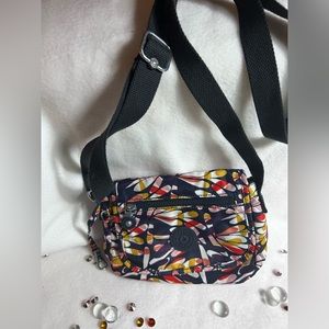 Kipling Retro Floral Sabian small crossbody purse.